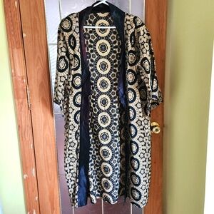 Black and Gold Metallic Vintage Cardigan size XL